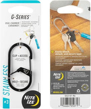 Nite Ize - G-Series Dual Carabiner - #3 - zwart