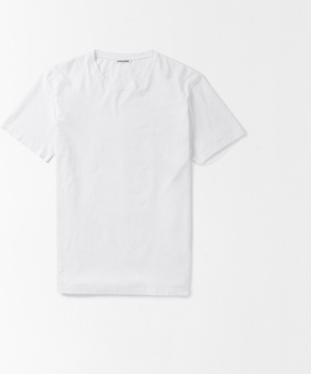 Unrecorded T-Shirt 155 GSM / White - Unisex - T-Shirt -  Wit - Size XS - 100% Organic Cotton - Sustainable T-Shirt