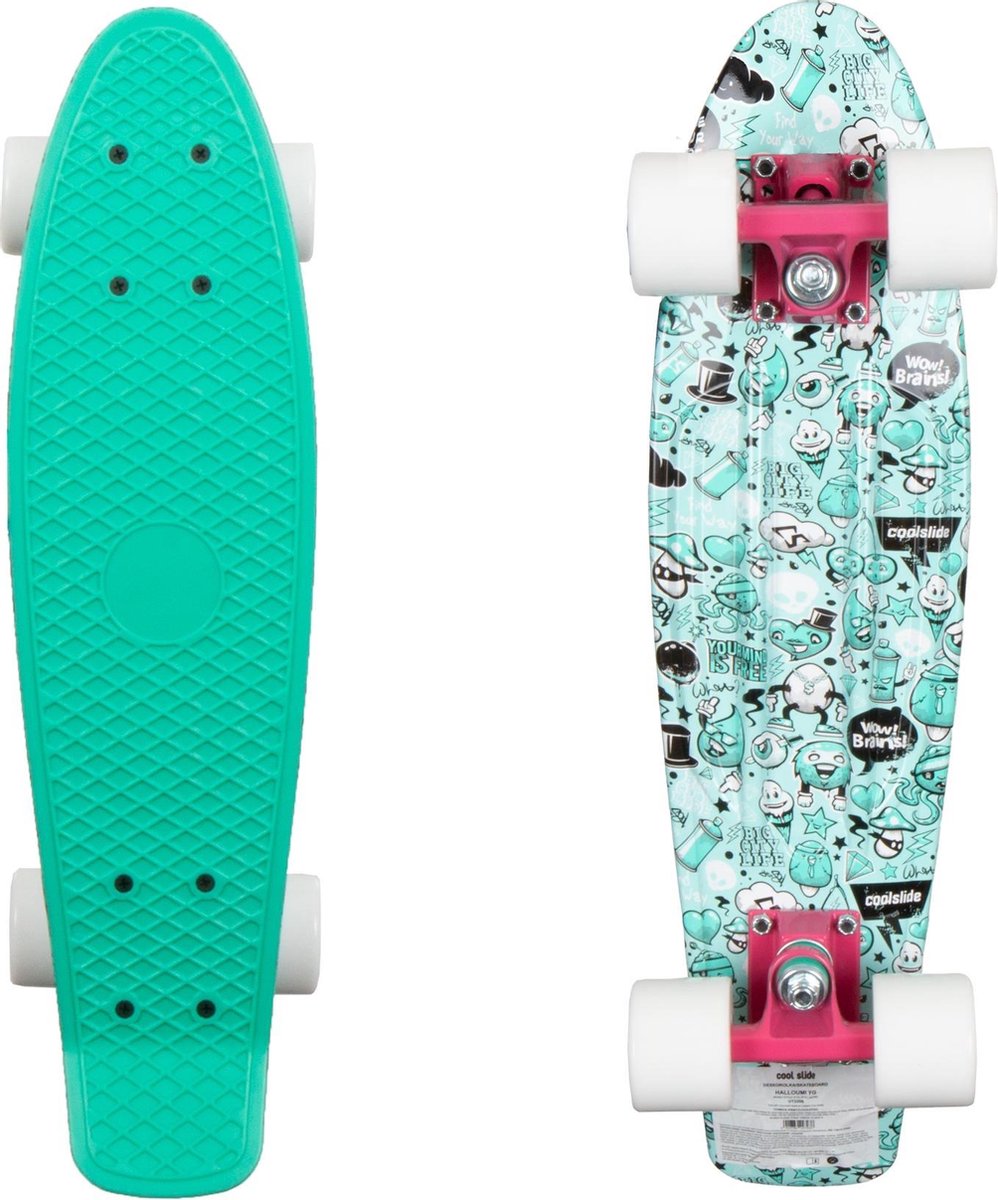 Coolslide SkateboardKinderen - mintgroen/wit/roze