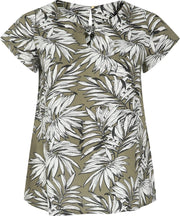 Blouse in viscose met palmprint