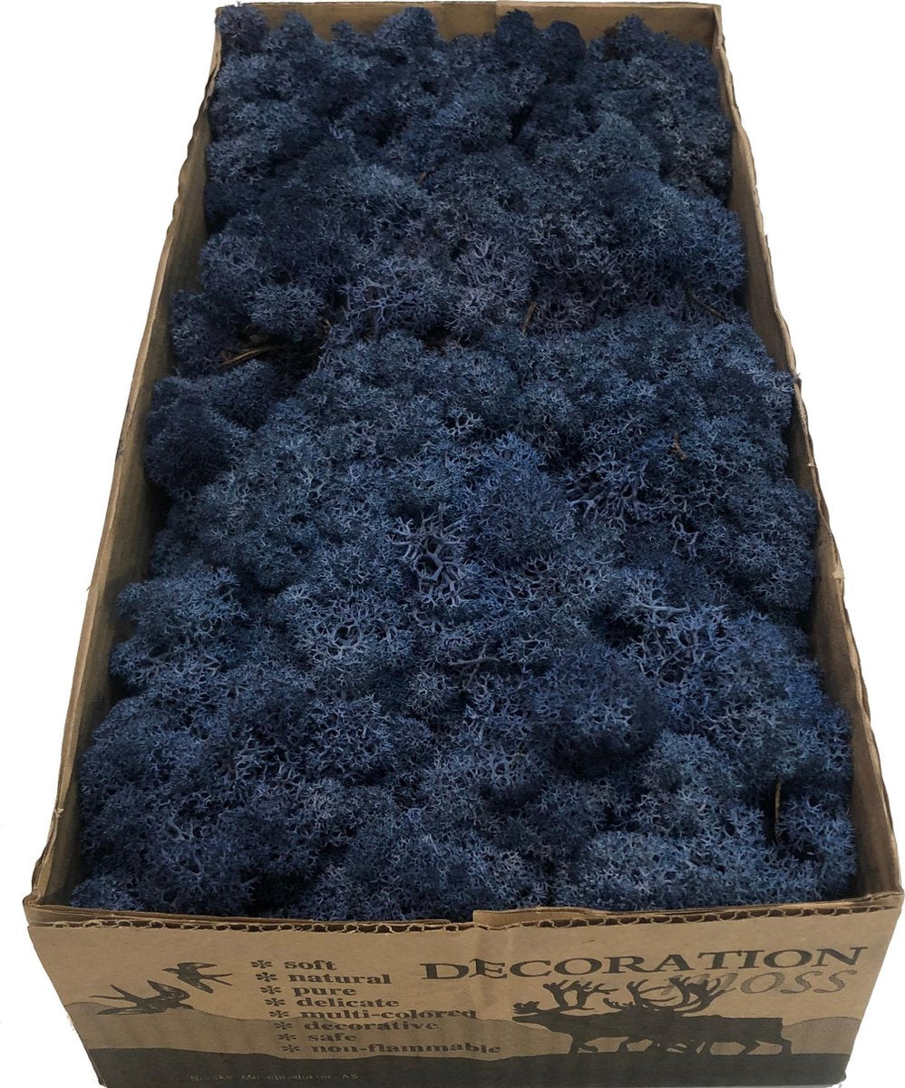 MosBiz Rendiermos Classic Blue per 500 gram voor decoraties