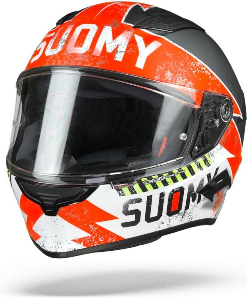 Suomy Speedstar Propeller Mat Antraciet Rood Integraalhelm - Motorhelm - Maat XXL