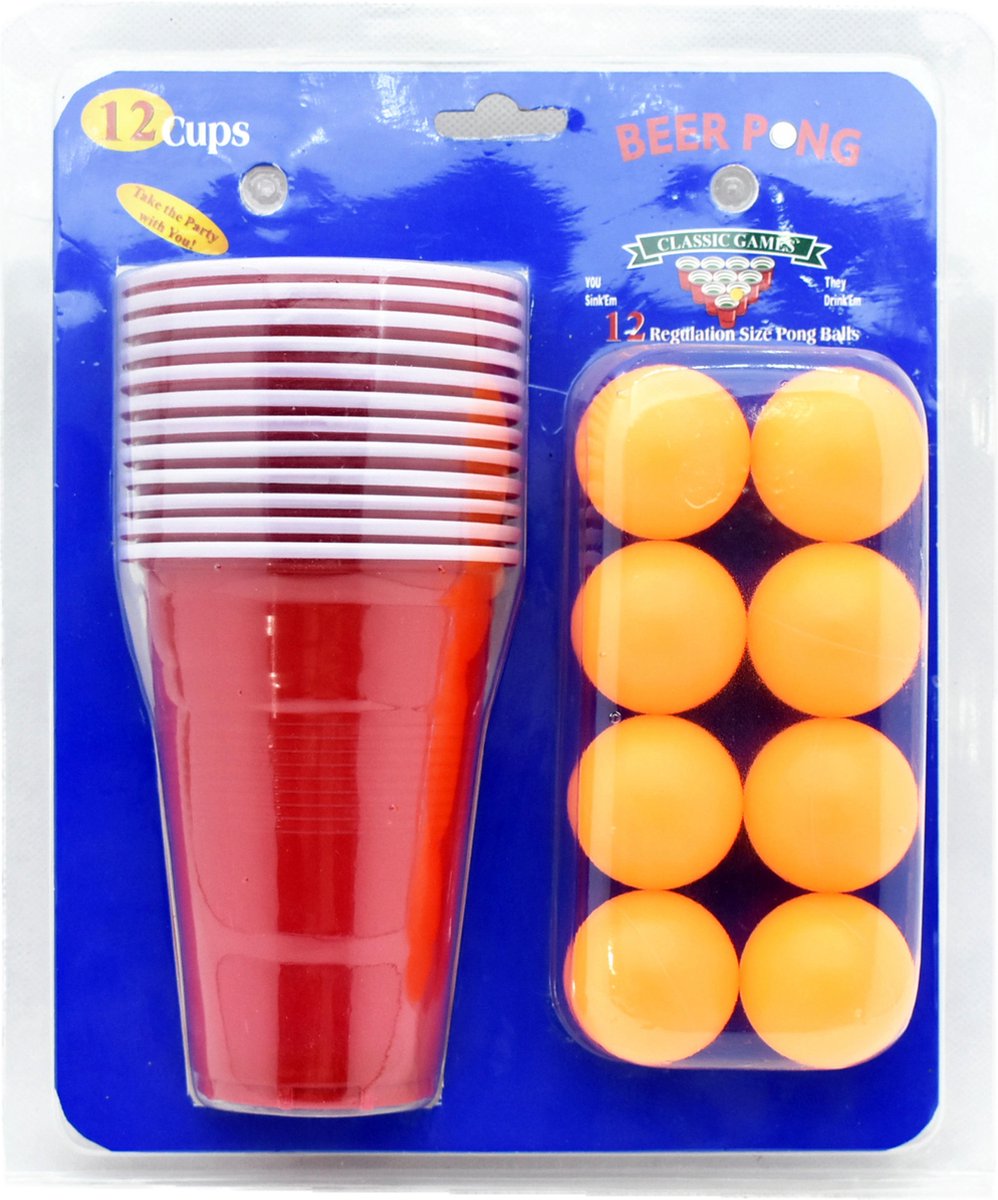 Beer Pong - Bier spel - 12 cups - Drankspel - bordspellen - spellen voor volwassenen