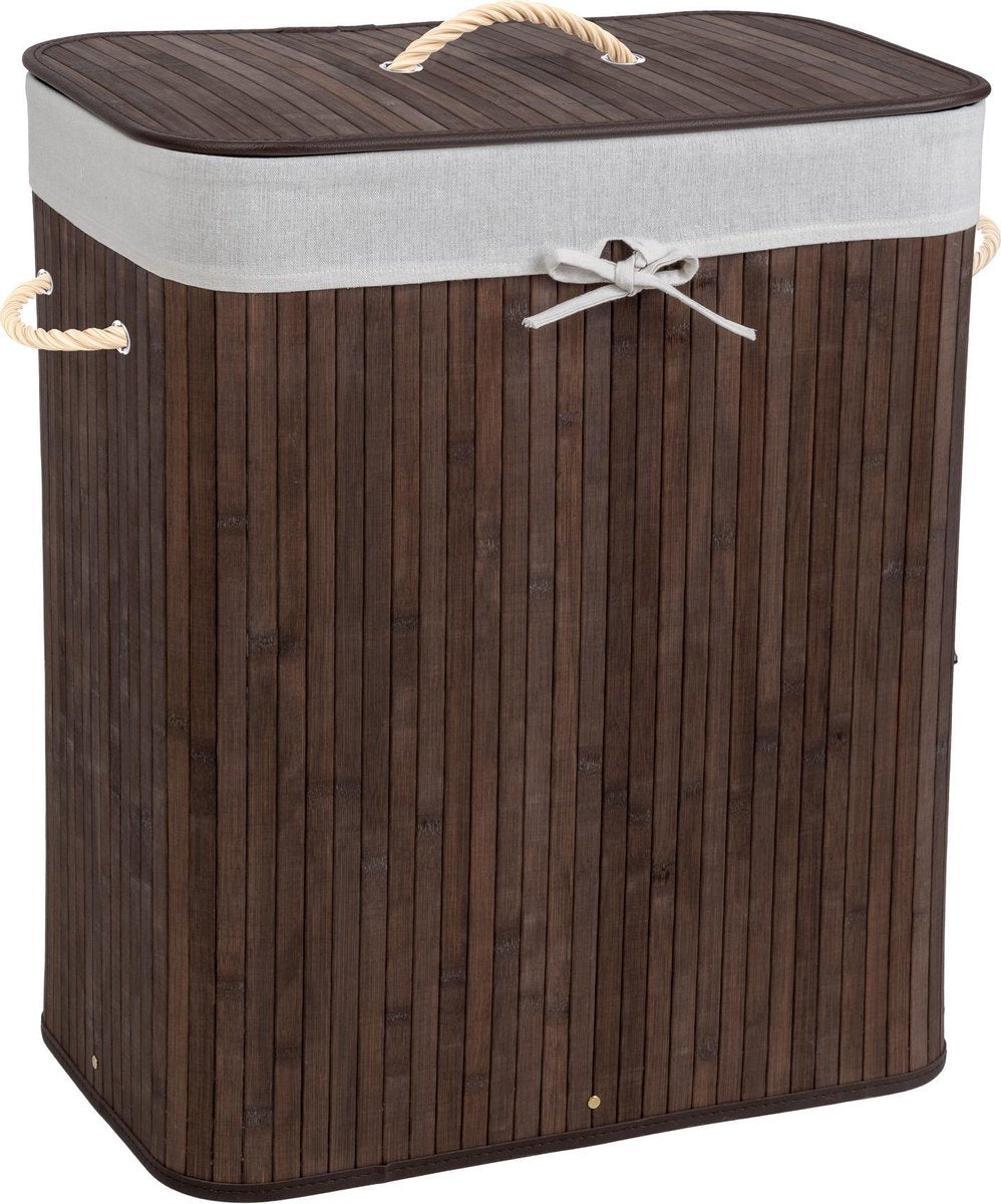 Bamboe wasmand incl. waszak 100L bruin 401833