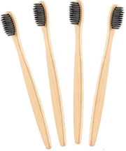 Doodadeals® Bamboe Tandenborstel – Bamboo Toothbrush – Ecologische Tandenborstel – Houtskool Haren – Zacht/Medium – 4 stuks