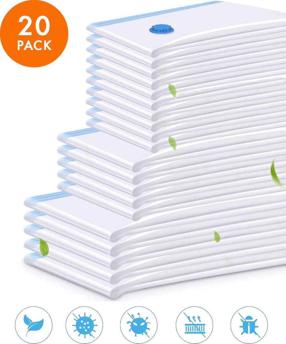 ForDig Vacuumzakken - Plastic - Transparant - Set van 20 stuks