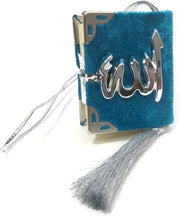 Fluwelen Koran voor auto Ocean Blauw Zilver