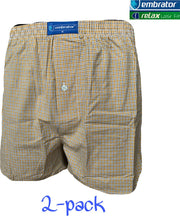 Embrator 2-pack mannen Boxershort geweven katoen okergeel maat 4XL