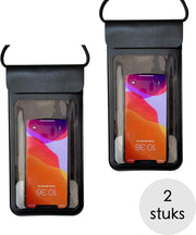 Waterdicht Telefoonhoesje – Universeel – Zwart – 2 Stuks