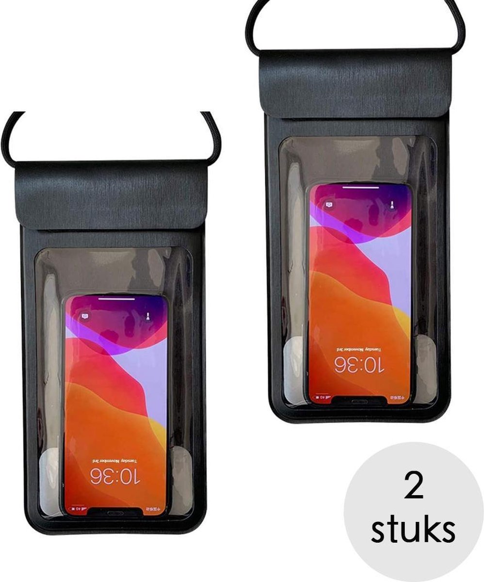 Waterdicht Telefoonhoesje – Universeel – Zwart – 2 Stuks