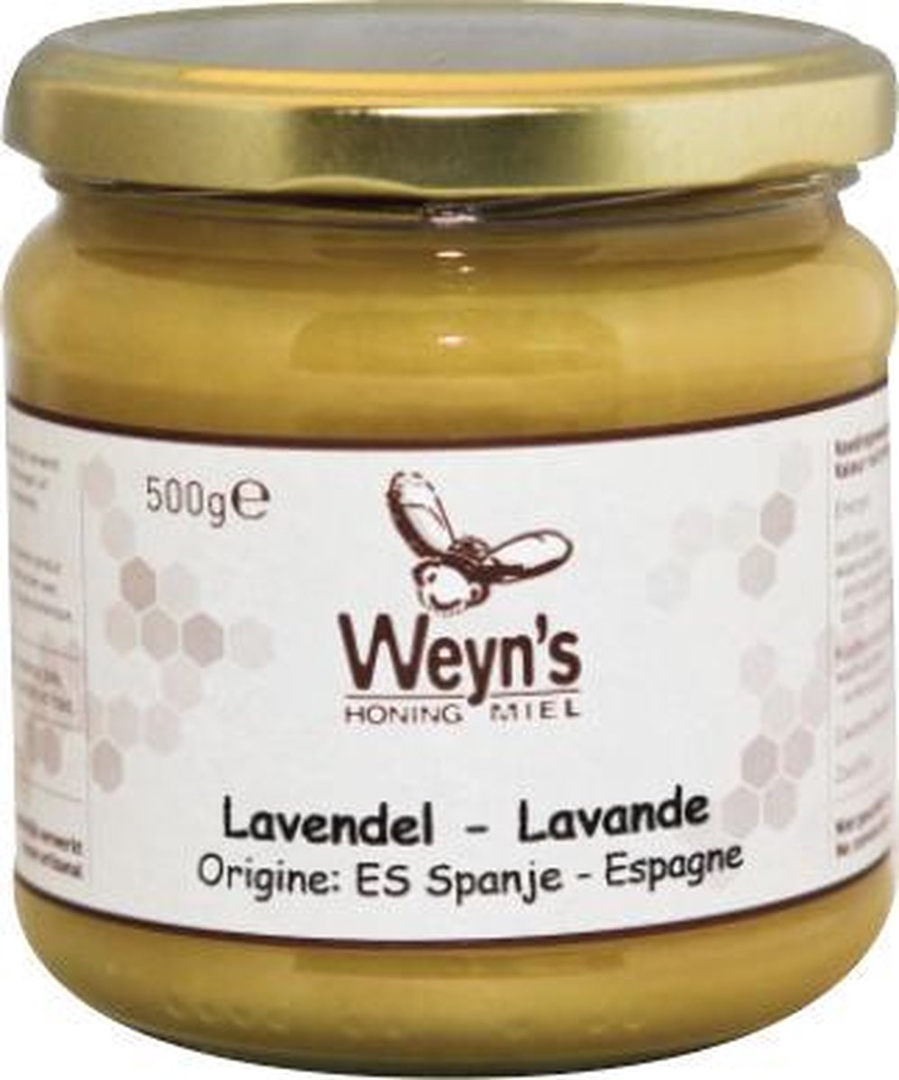 Lavendel honing vast Spanje - 500g - Weyn's - Honing vloeibaar
