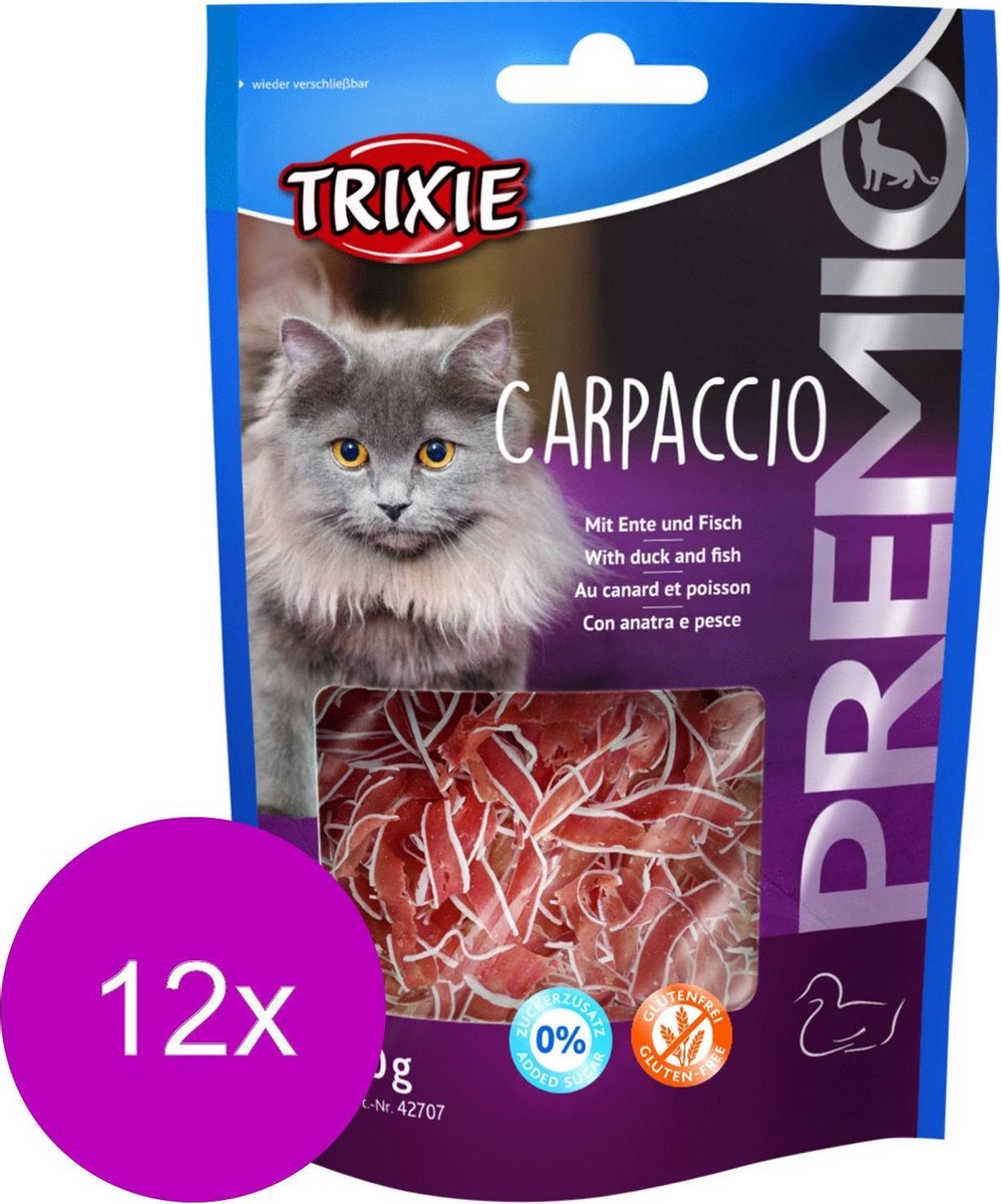 Trixie Premio Carpaccio - Kattensnack - 12 x Eend Vis 20 g