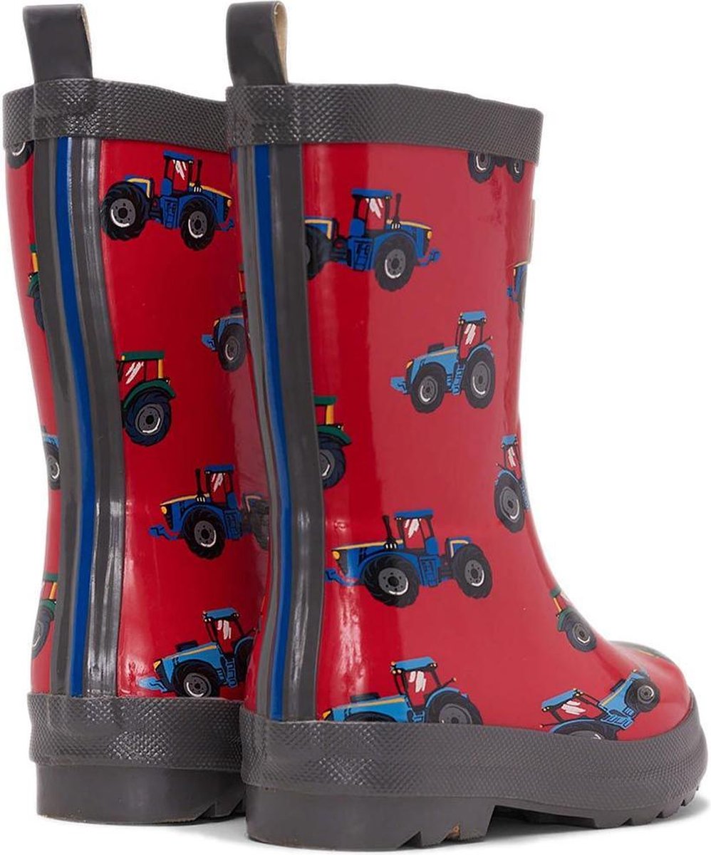 Hatley Jongens Regenlaarzen Farm Tractors Chex Red