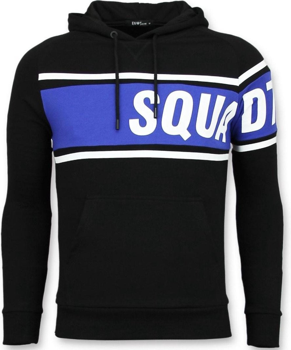 Enos Trui met Capuchon - Zwarte Hoodie Heren - Blauw - Maten: XS