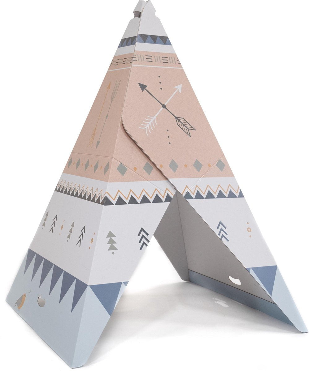 EVE kids Tipi Speeltent - Tipi Tent Kinderen - Voor Jongens En Meisjes - Wigwam Speeltent - Duurzaam Karton - Blauw