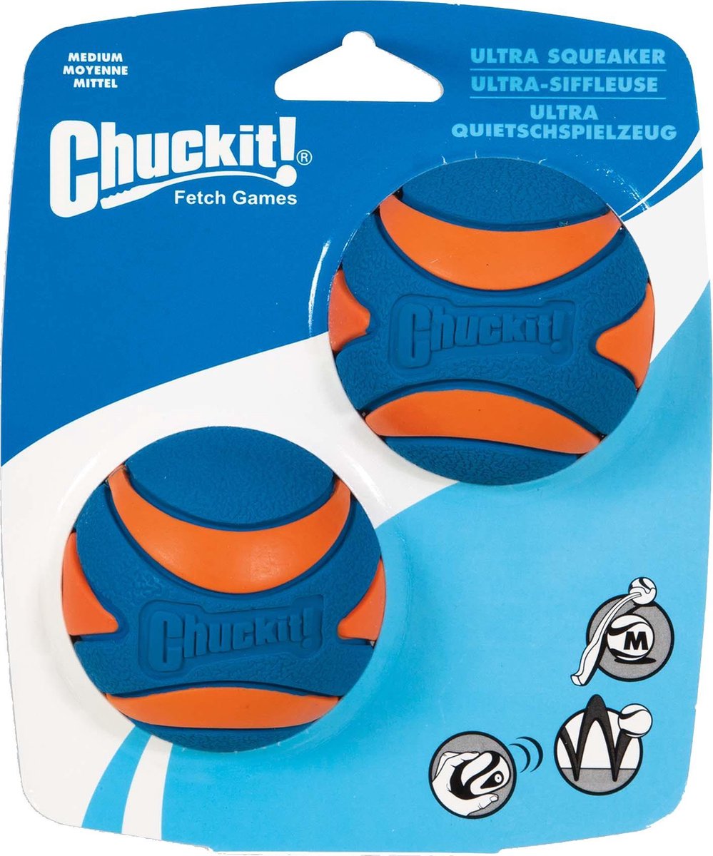 Chuckit ultra squeaker bal (MEDIUM 6 CM 2-PACK)