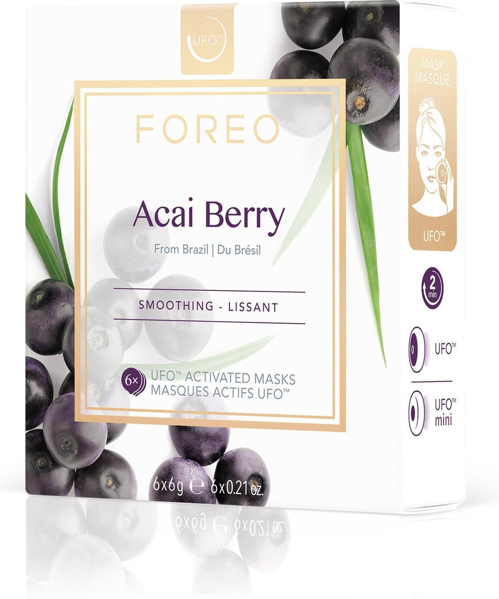 Acai Berry FOREO UFO/UFO mini Verstevigend Gezichtsmasker voor de Verouderende Huid