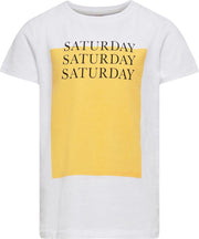 Kids Only t-shirt meisjes - geel - KONweekday - maat 110/116