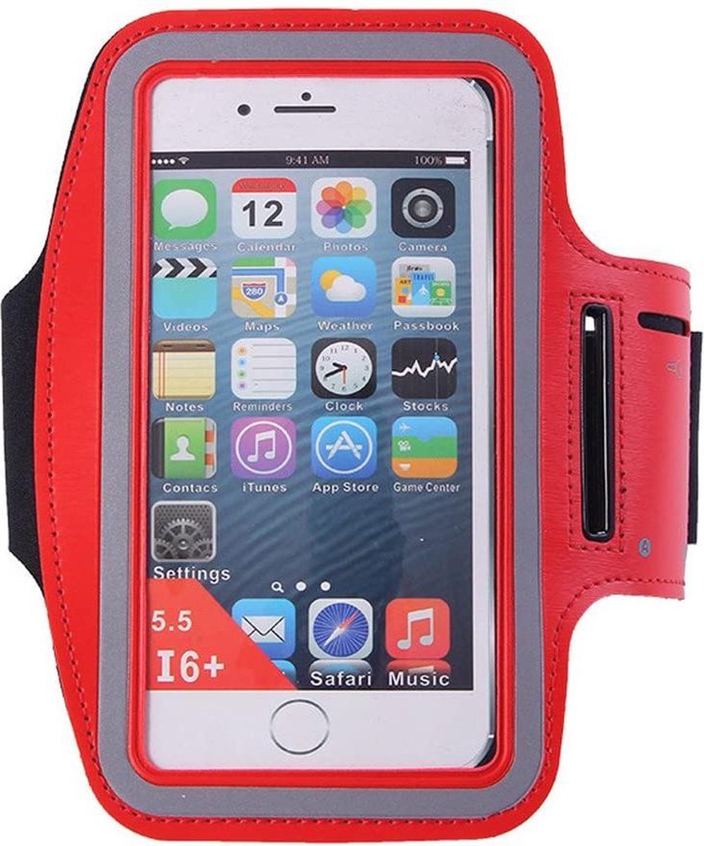 Hardloop Armband Telefoon | Geschikt voor Samsung Galaxy A42 4G & 5G| Hardloop Armband | Sport Hardloopband | Hardloop Telefoonhouder | Rood