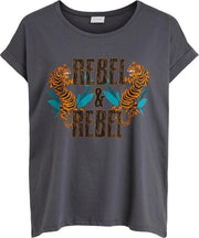 Vidreamers S/s Rock T-shirt/su 14067439 Asphalt/rebel