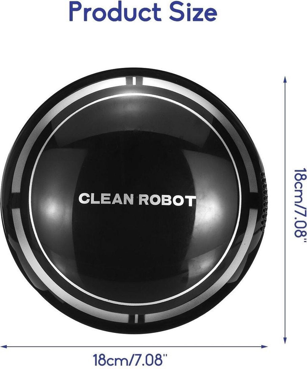 WiseGoods Slimme Robot Stofzuiger - Stille Automatische Vacuum Cleaner - Zonder Zak - Draadloos - Zwart
