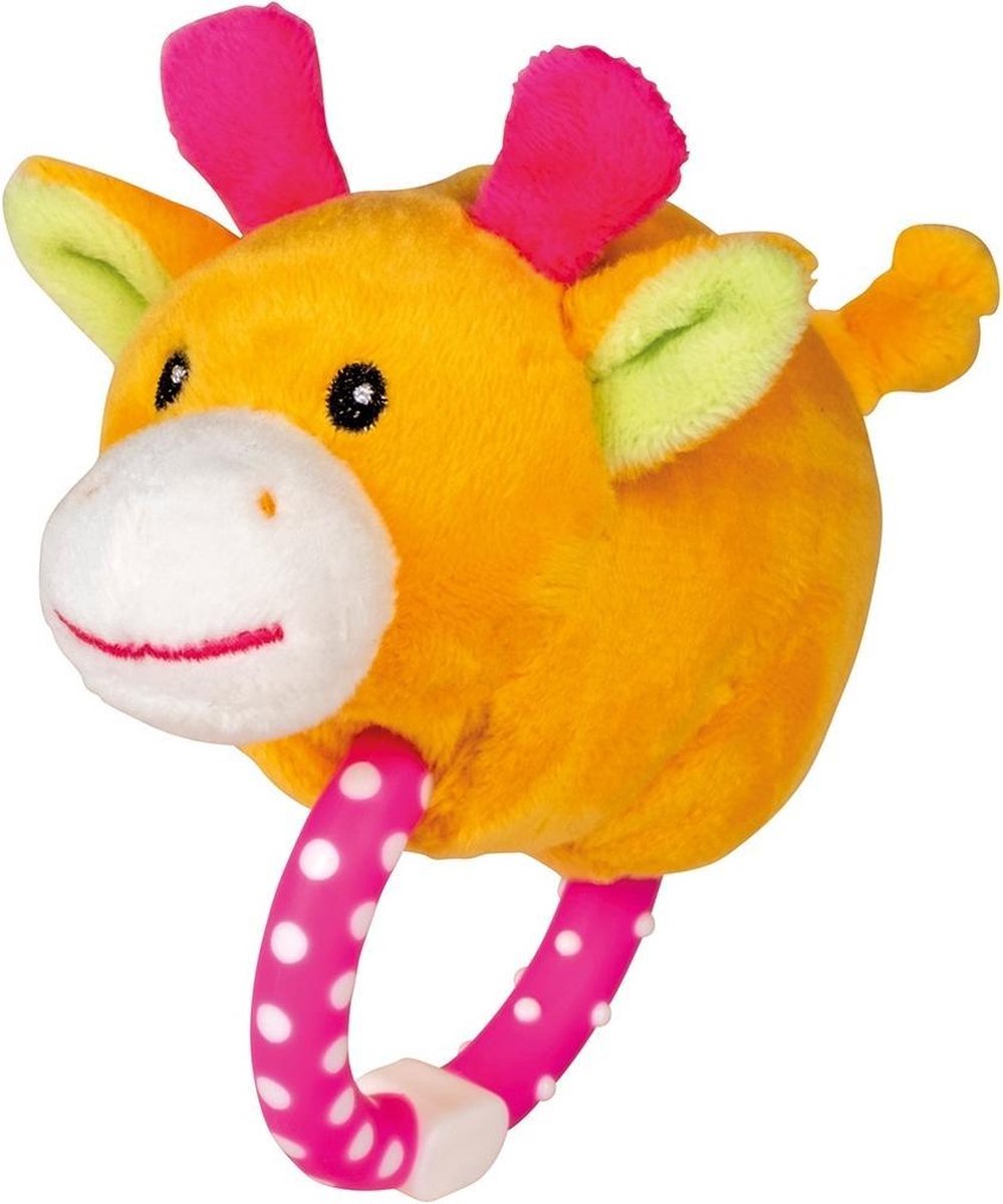 Happy People Bijtring Knuffel Giraf Junior 10 Cm Pluche Oranje