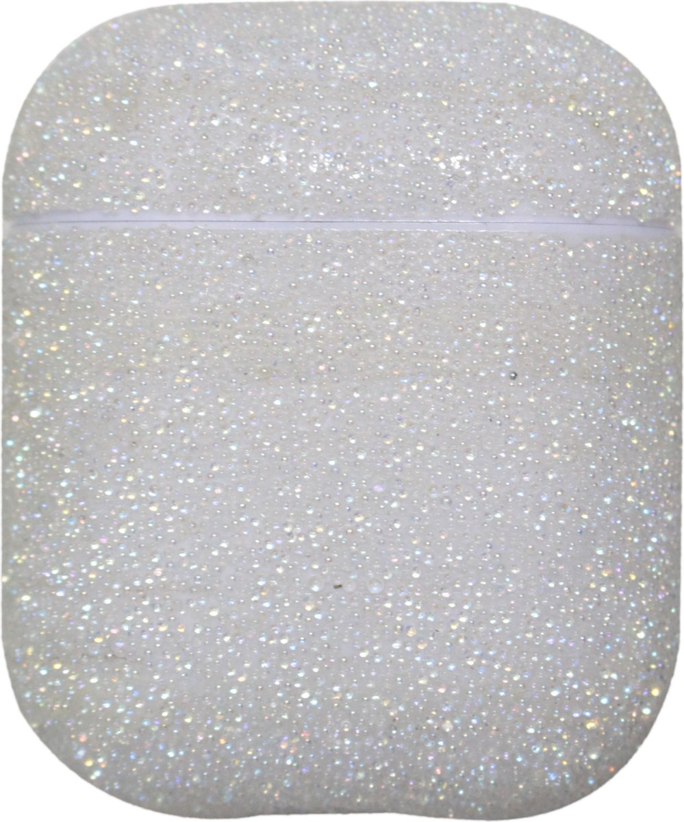 Airpods Hoesje – Glitter Hard Case – Wit