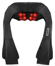 Edward&DeVries - Shiatsu Nekmassage Apparaat - Elektrisch Shiatsu Massage Kussen met Arm Lussen -  Met Warmte Functie - Zwart
