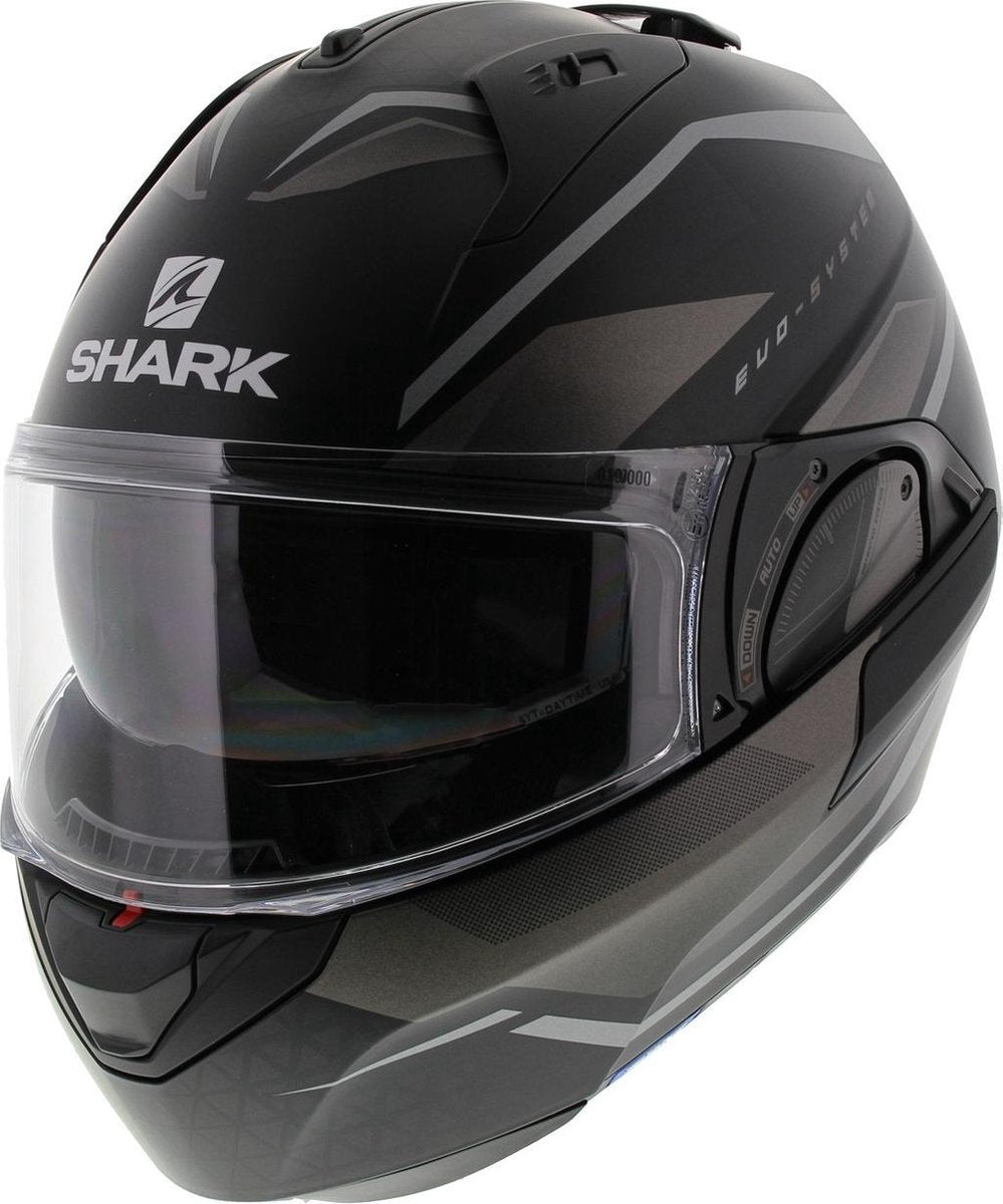 Shark Evo ES Yari Matt Black Anthracite Anthracite  Systeemhelm - Motorhelm - Maat XL