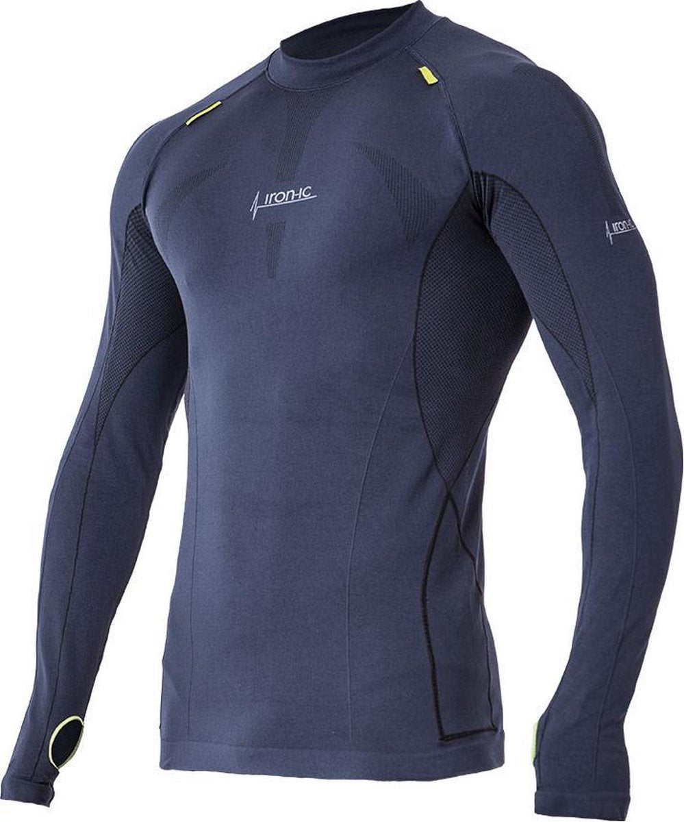 Iron-ic Thermoshirt Heren Polyamide/ Elastaan Donkerblauw Mt L
