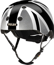 Melon Union Jack Plain Fietshelm - Maat XXS-S (46-52cm) - Zwart/Grijs