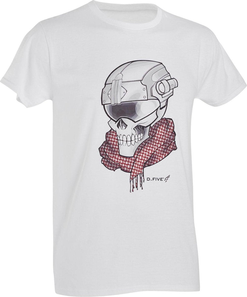D.five T-shirt Met Print Heren Katoen Wit/rood Maat L