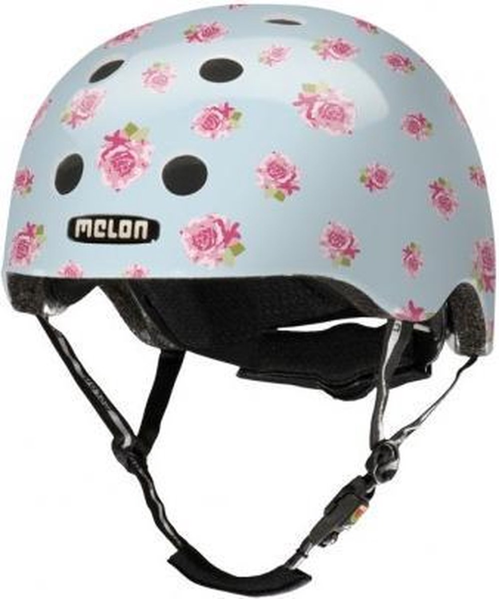 Melon Flying Roses Fietshelm - Maat XL-XXL (58-63cm) - Blauw