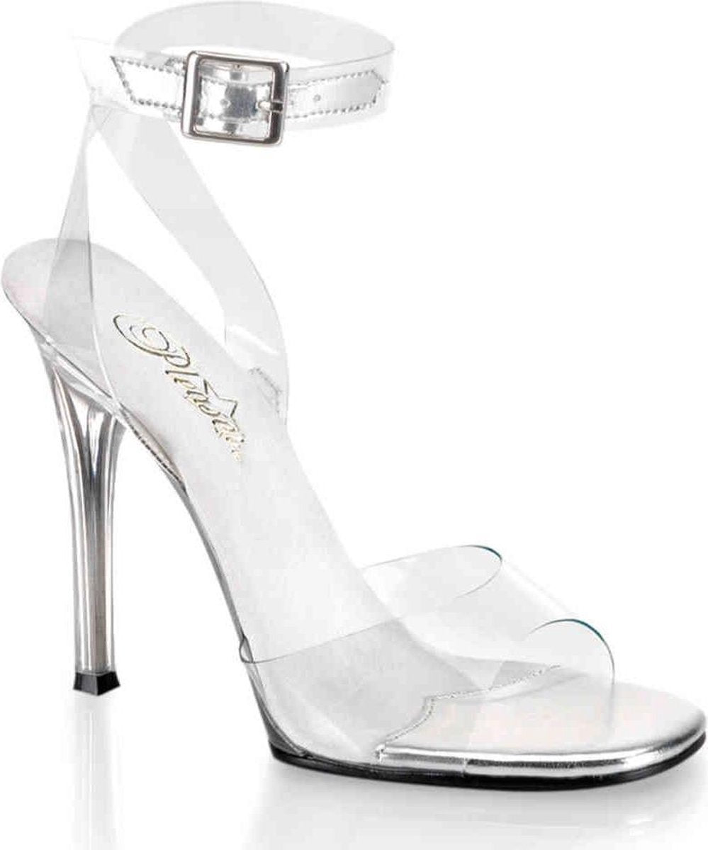 Fabulicious Sandaal met enkelband -35 Shoes- GALA-06 US 5 Transparant/Zilverkleurig