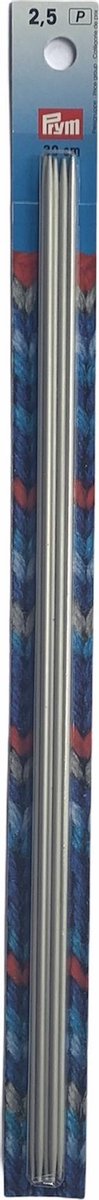 Kousen- en handschoen breinaalden aluminium -  grijs 30 cm 2
