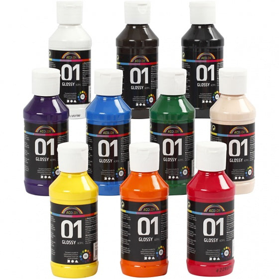acrylverf glossy 100 ml 10 stuks