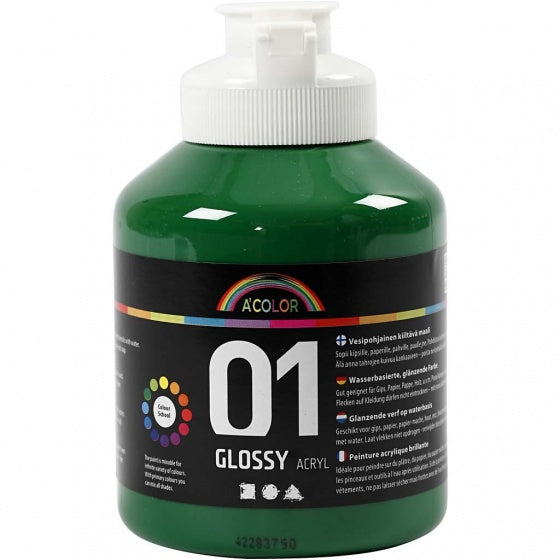 acrylverf glossy 500ml donkergroen
