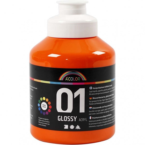 acrylverf glossy 500ml oranje