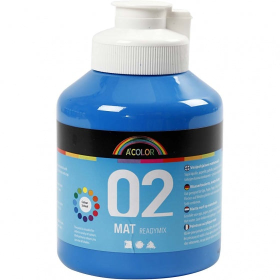 acrylverf mat 500ml primair blauw