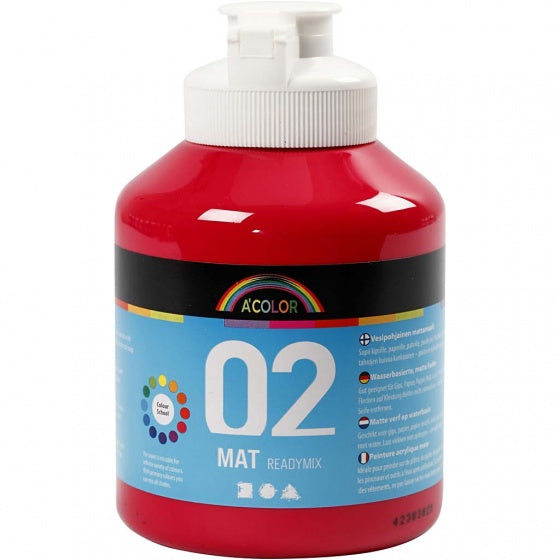 acrylverf mat 500ml primair rood