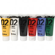 acrylverf mat 6 stuks 20 ml multicolor