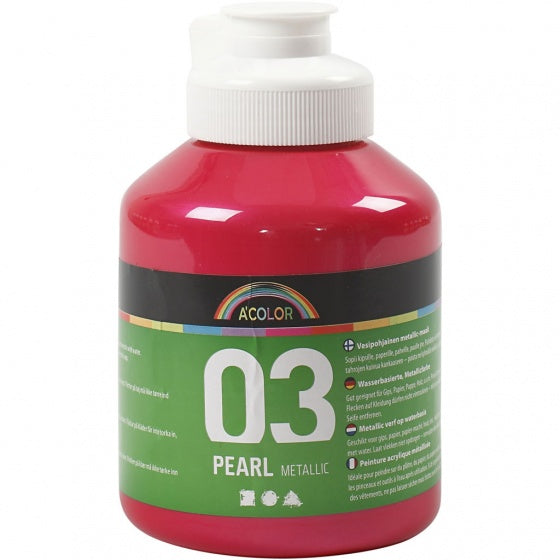 acrylverf metallic 500ml donkerroze