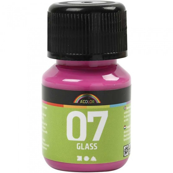 transparante glasverf 30 ml roze