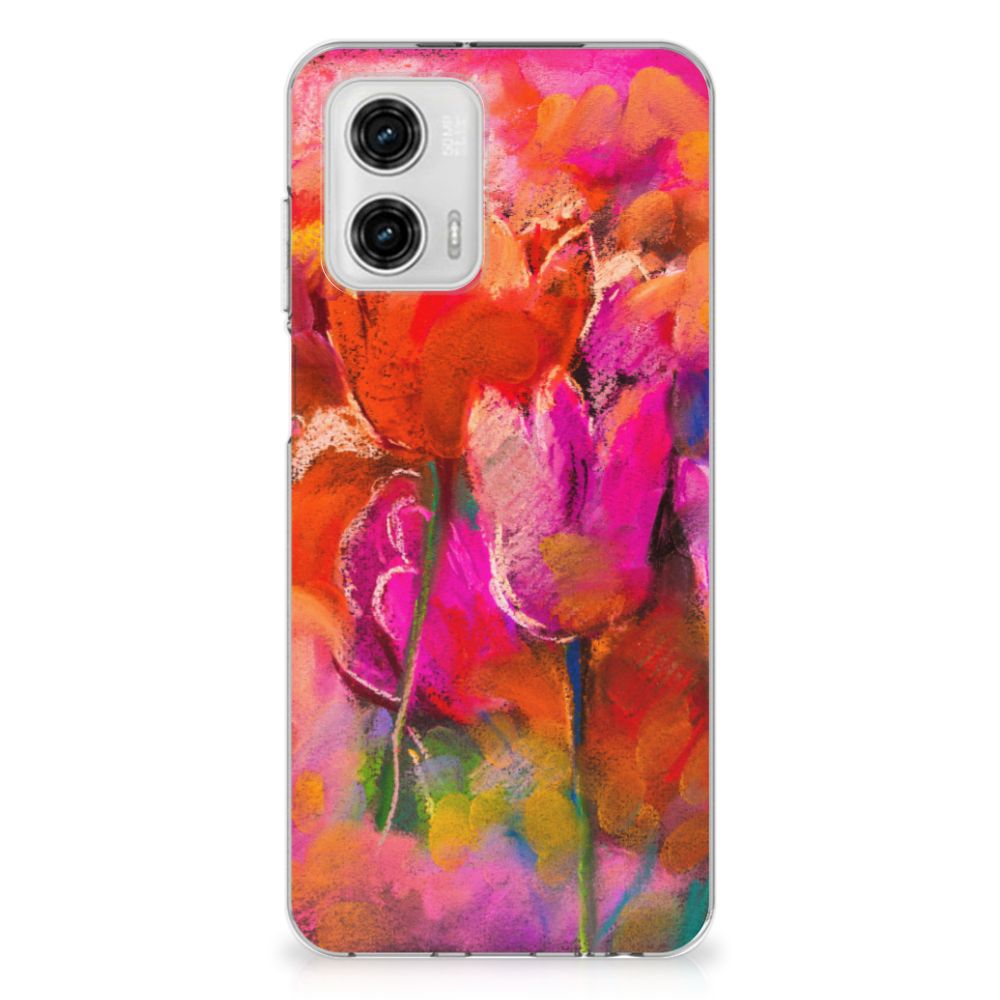 Smartphone hoesje Motorola Moto G73 Tulips