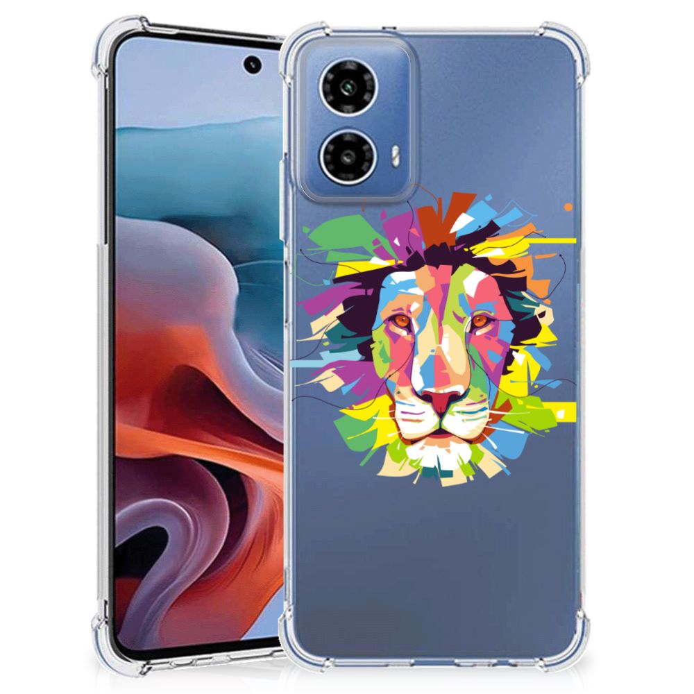 Motorola Moto G34 Stevig | Bumper Hoesje | Lion Color