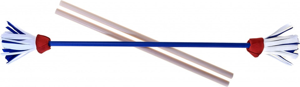 jongleerstokken bloemen 75 cm blauw 3-delig