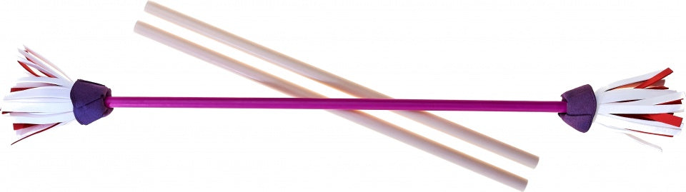 jongleerstokken bloemen 75 cm paars 3-delig
