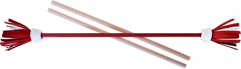 jongleerstokken bloemen 75 cm rood 3-delig