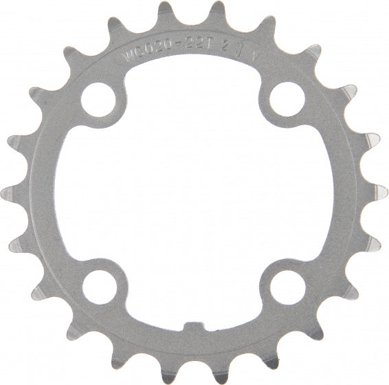 kettingblad 7/8/9S 22T 4-arms staal grijs