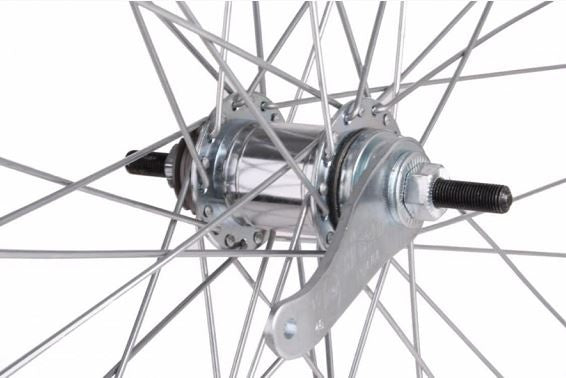 achterwiel 28 x 1 5/8 x 1 3/8 terugtraprem alu 36G zwart